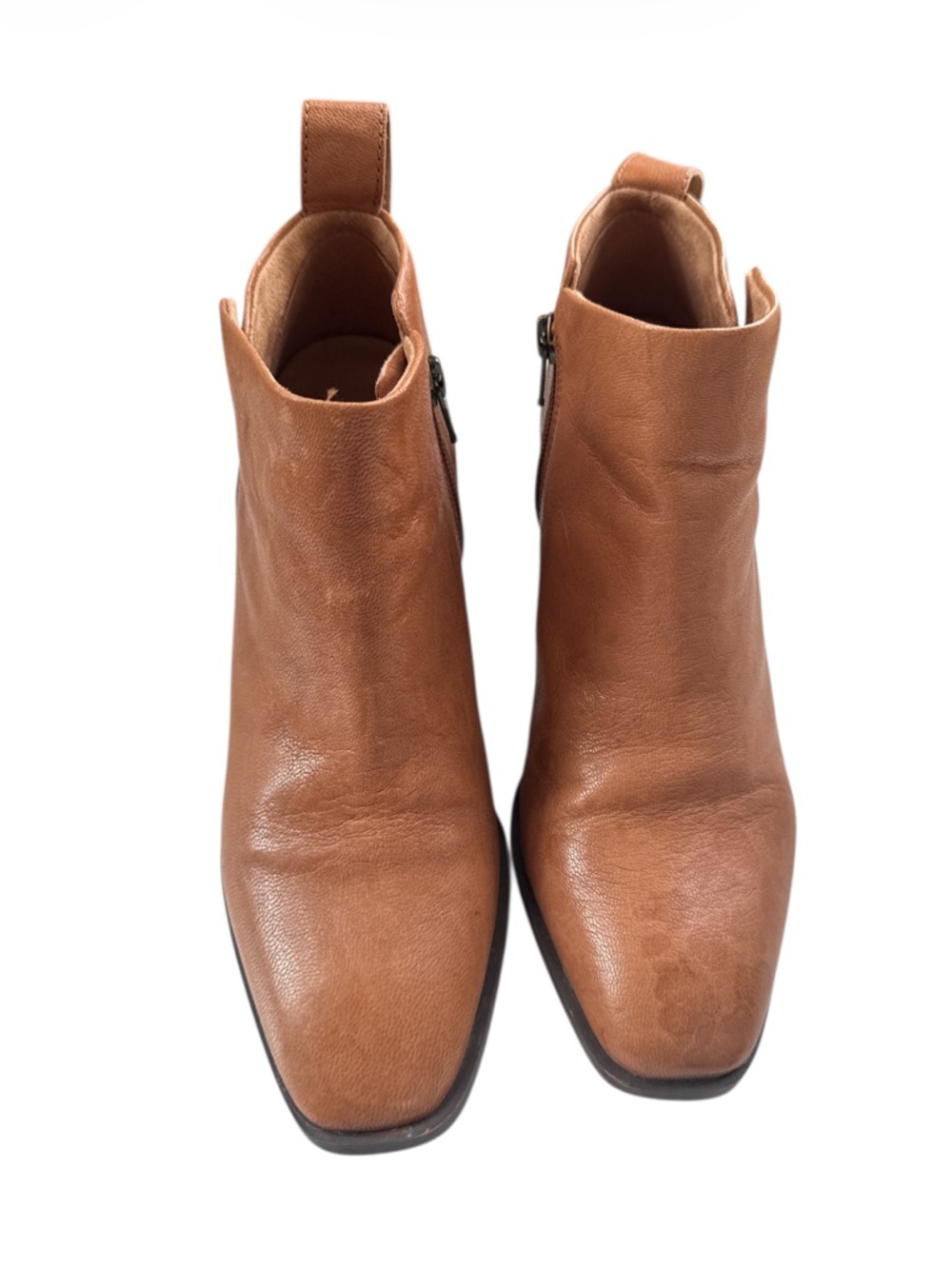 Vionic Cognac Suede Ankle Boot with Side Zip Size 7.5 - Picture 3 of 7
